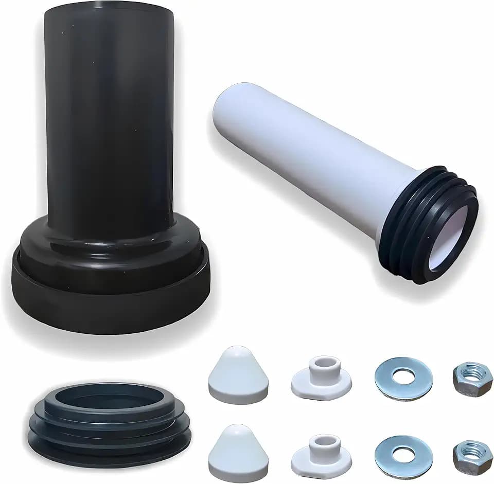 Wand WC Anschluss Set, passend für verschiedene WC Anschlussrohre wie Modell 152.426 46.1, mit Doppeldichtung speziell für Hänge WCs konzipiert und Montagezubehör