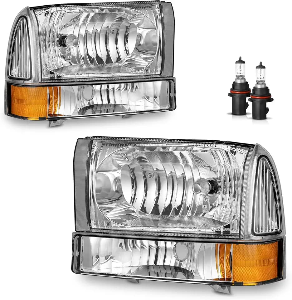Headlights for 1999-2004 Ford F250 F350 F450 F550 Halogen