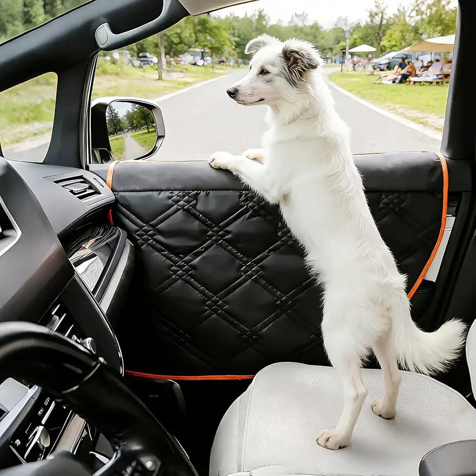 Falala Dog Car Door Protector 28.7" x 22 - Heavy Duty Pet Car Door Guard for Full-Size SUV & Trucks, Reinforced Stay-in-Place Insert Tabs, Waterproof Scratch-Proof Door Cover 2 PCS