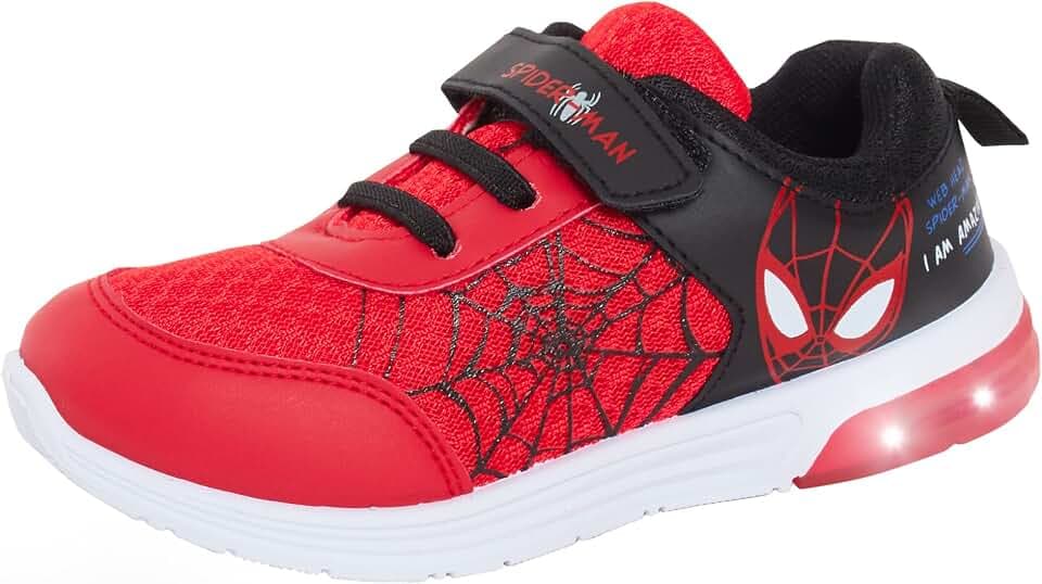 Marvel Jungen Spiderman leuchtende Turnschuhe Kinder blinkende Lichter Laufen Sport Skaterschuhe