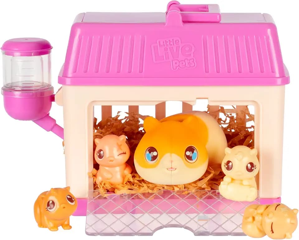 LLP Little Live Pets – Mama Surprise Minis Hamster, Kümmere Dich um Deine Hamster- oder Häschen-Mama in ihrem Stall und heiße 2, 3 oder 4 Mini-Babys willkommen