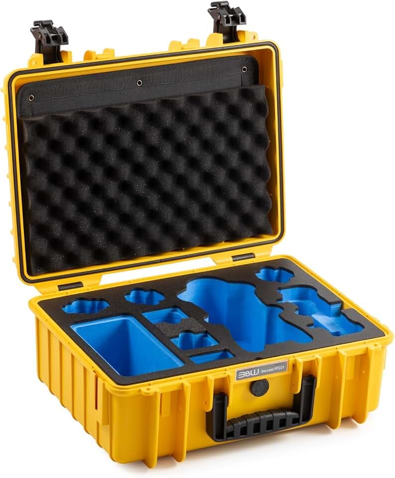 B&W International Transportkoffer Outdoor 5000 (PP.221) – für DJI Mavic 4 Pro – Wasserdicht (IP67), staubdicht, schlagfest, extrem robust