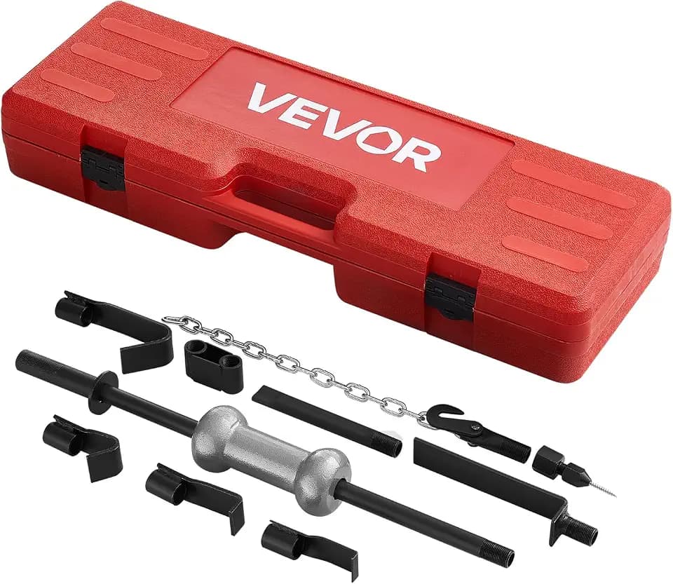 VEVOR Dellenzieher 4,5 kg 13 in1 Gleithammer Dellenentfernungsset, Karosserie Reparatur Werkzeug zum Entfernen von Autoschäden, Reparaturrahmen mit Verlängerungsstange & rutschfestem Griff
