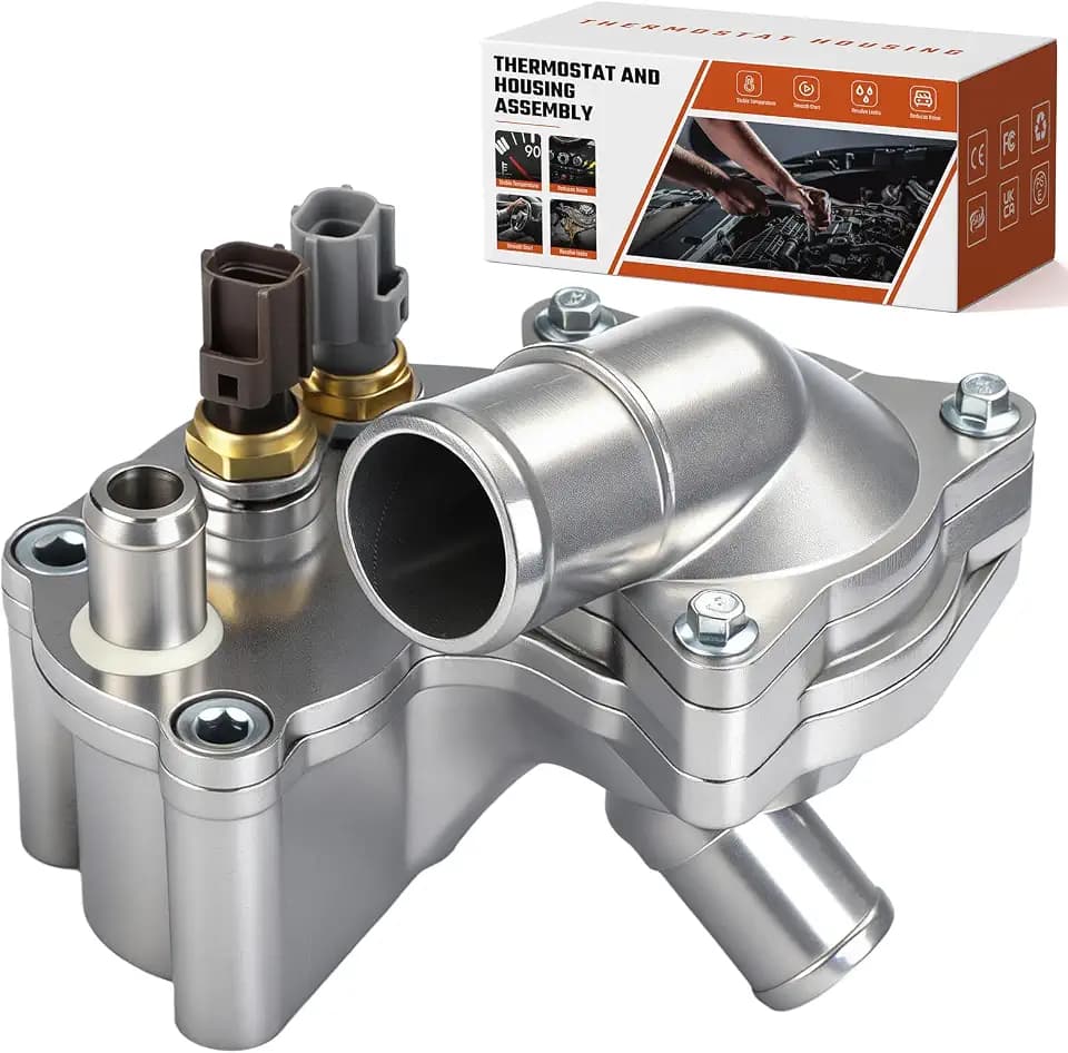 4L5E8A586AB Upgraded Aluminium Engine Coolant Thermostat Housing Fit for Ford Explorer 2001-2005, Ranger 2001-2011,Mazda B4000 2001-2008, Mercury Mountaineer 2001 Replace#SK121093