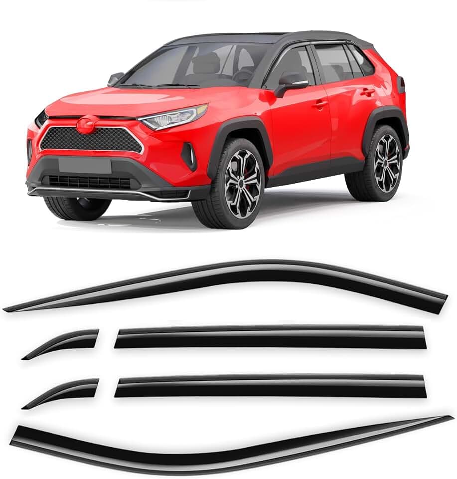 Tape-On Window Visors Rain Guards for Toyota RAV4 2019-2025,6pcs