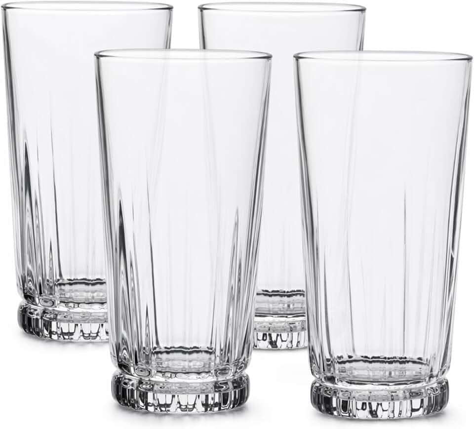 Anchor Hocking Aniston Drinking Glasses (4-Pieces, 15-ounce, dishwasher safe)