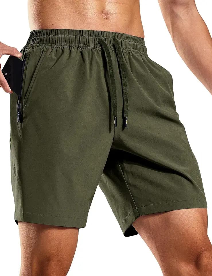 MIER Men's Athletic Workout Shorts 7 Inch Quick-Dry Running Gym Shorts