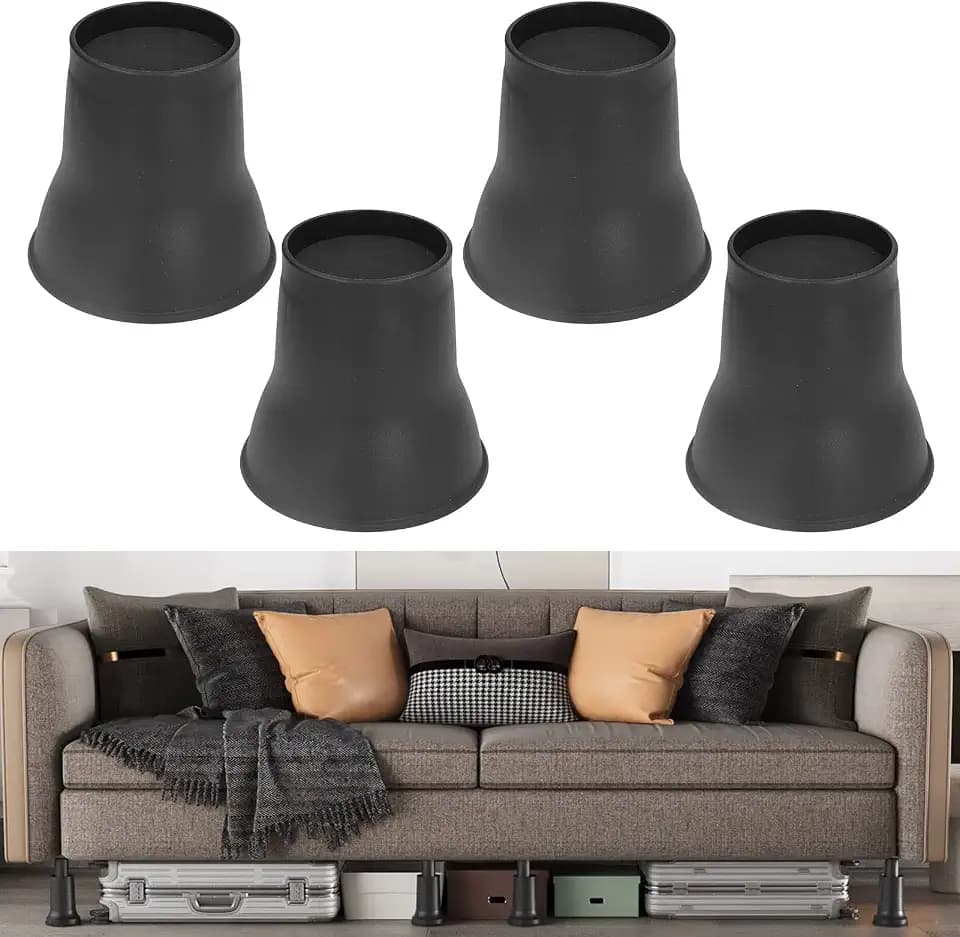 Ejoyous 4pcs Betterhöhung, 15cm Möbelerhöher Möbelerhöhung Tischerhöher Möbel Risers Heavy Duty Riser für Bett Sofa Stuhlerhöhung rutschfeste Möbelauflage 1000Kg