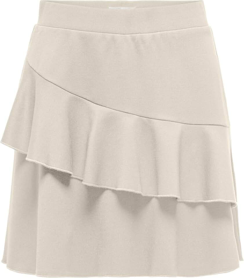 ONLY Damen Onlpoptrash Life Hw Ruffle Skirt Cc PNT Rock (1er Pack)