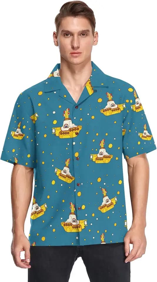 Men's Hawaiian Shirts Short Sleeve Button Down Vacation Men's Beach Shirts