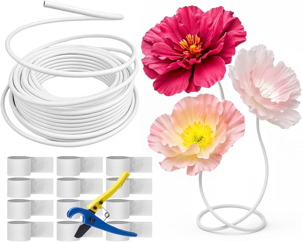 Moxweyeni White 66 ft Flexible PVC Pipe Tubing 16 mm