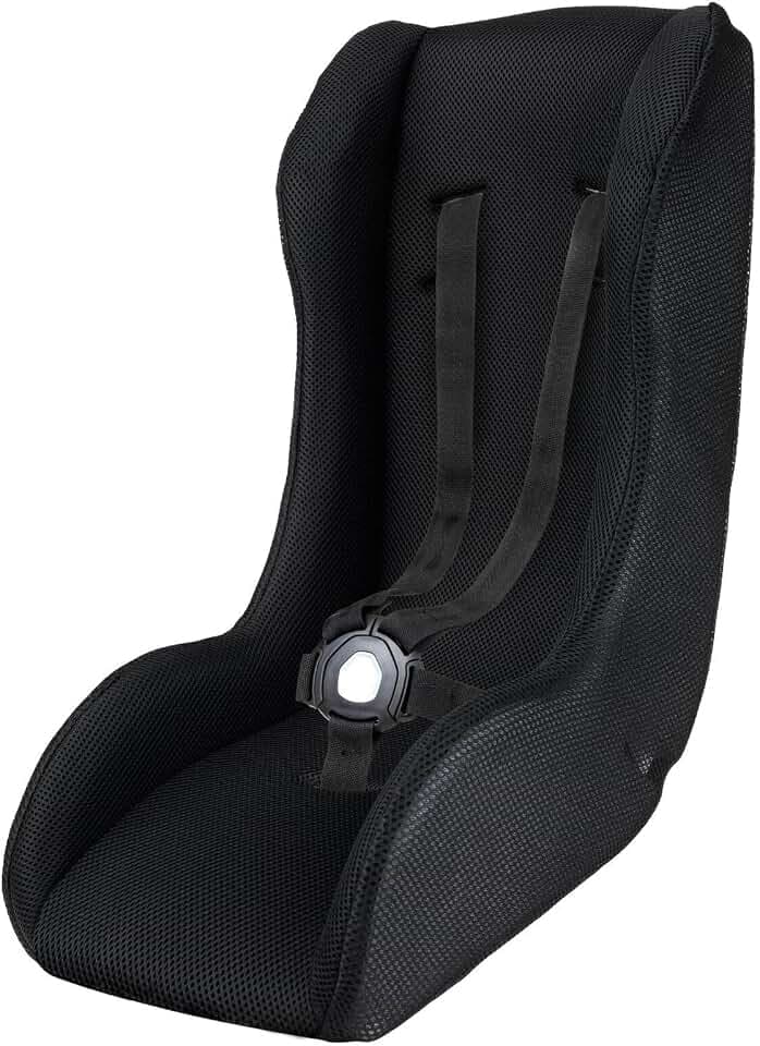 POLISPORT 8015000019 – Mini Pelican Allwetter-Babysitzverkleinerer mit 5-Punkt-Gurt für Anhänger, Kinderwagen, Sicher und Kompatibel für Kinder von 7 bis 18 Monaten, Schwarz