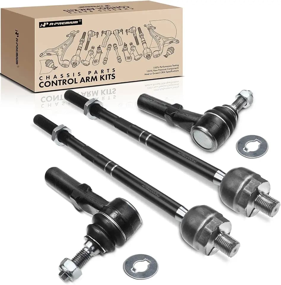 A-Premium Front Inner & Outer Tie Rod End Kit, Fix Uneven Tire Wear