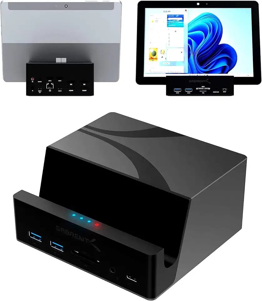 SABRENT USB-C Dual 4K DisplayLink Dock, 85W, Ethernet (DS-UICA)