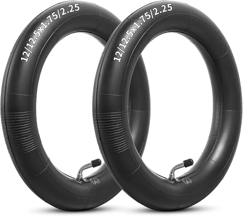 12/12.5x1.75x2.25 Verdickung 40% Schlauch, 12 1/2x2 1/4 Fahrradschlauch mit CR202 Winkelventil, 12 Zoll Schlauch Kompatibel mit Meisten 12x1.75/2.125 12x2.25 12.5x1.75/2.25 Kinderfahrrad
