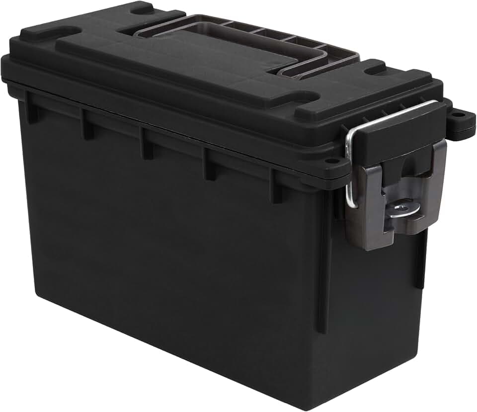 Sheffield 12629 Ammo Box Made in USA, Stackable Lockable Ammo Storage Box