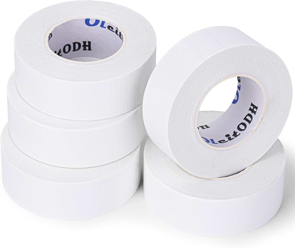 Oleitodh 5 Pack Mini White Duct Tape, 1" x 75 Yards Pocket Travel Size