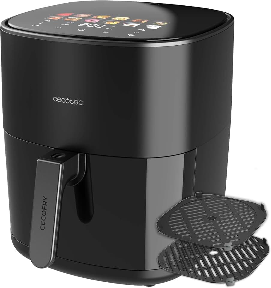 Cecotec Heißluftfritteuse Cecofry&Grill Duoheat 6500, 2200 W, 6,5 L, Grill