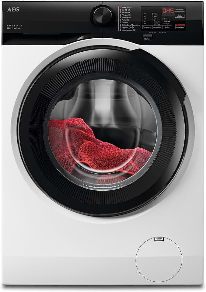 AEG Serie 6000 Waschmaschine 10kg, MaxWash 45 Min Kurzwaschgang, LR6A5E400