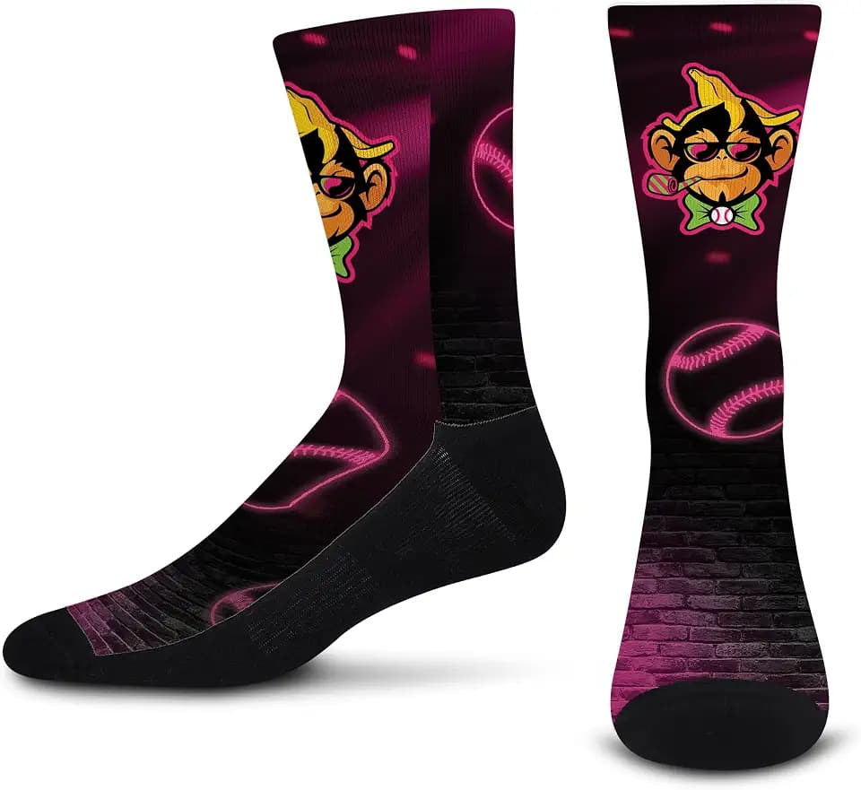 For Bare Feet PARTY ANIMALS Party Time Crew Sock Team Colors YOUTH