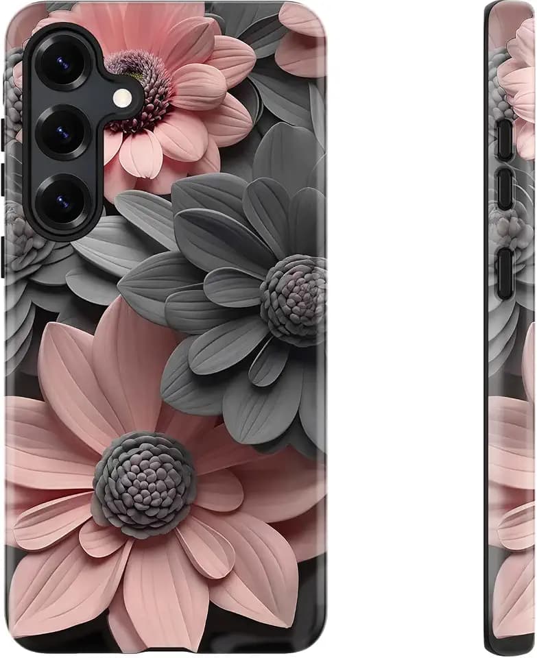 DEENAKIN for Samsung Galaxy S24 Plus Case,Cute Floral,Wireless Charging