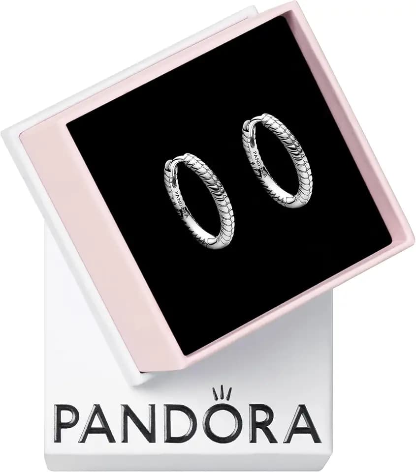 Pandora Moments Creolen mit Schlangenkettenmuster, 14-karätig vergoldet