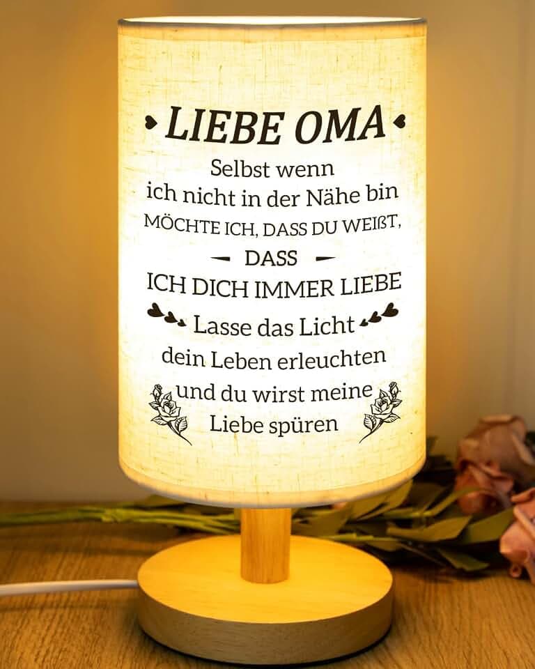 PRSTENLY Oma Geschenk Geburtstag, beste Oma Tischlampe Ostern Geschenk Oma