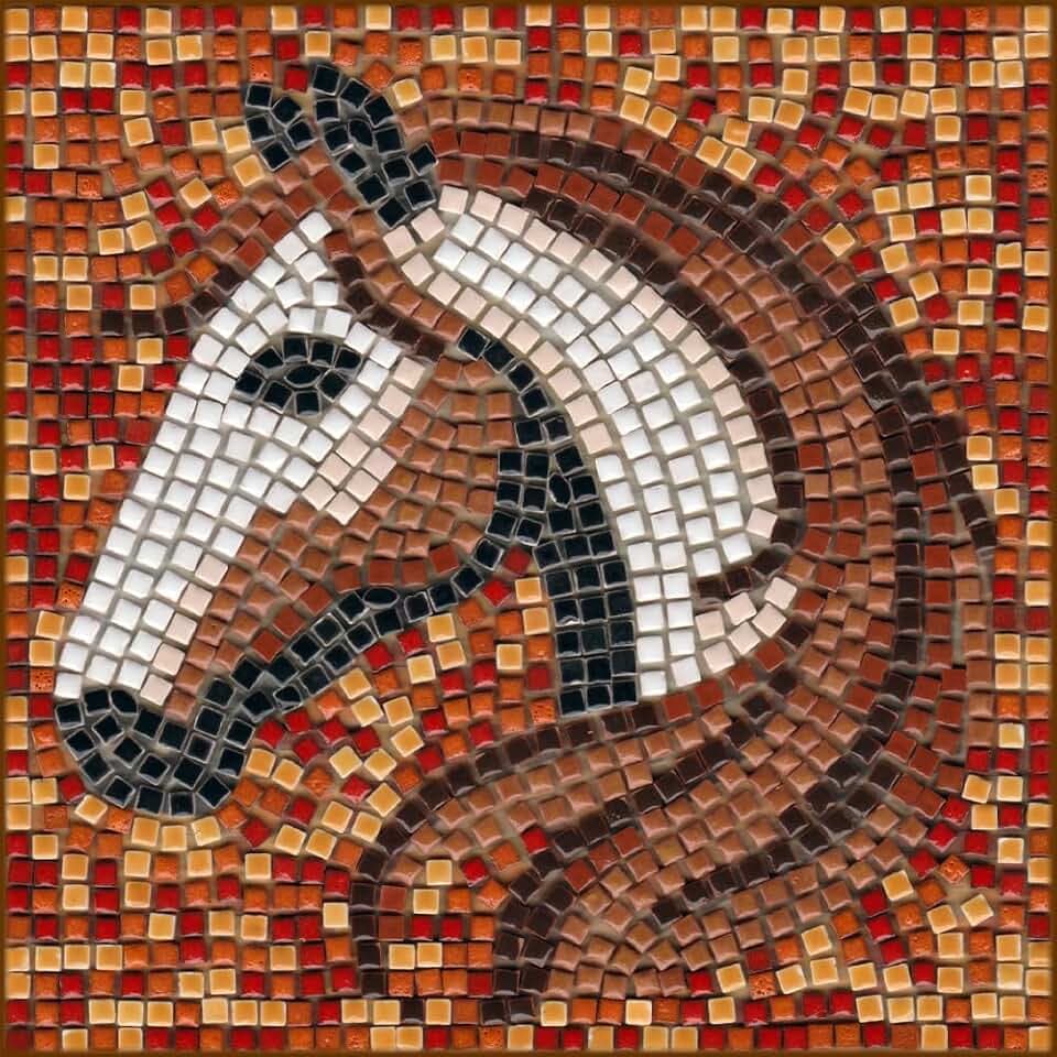 Adult Mosaic Art Kit: Craft Projects to Keep You Busy, Square 7inch (20cm) Autumn Horse