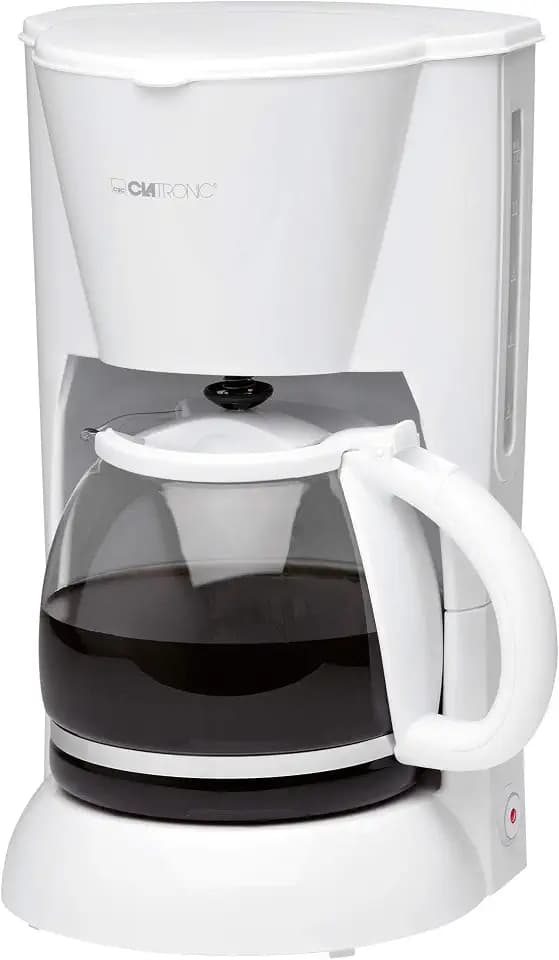 Clatronic® Kaffeemaschine | Kaffeeautomat für 12-14 Tassen (ca. 1,5 Liter) | Filterkaffeemaschine mit Nachtropfsicherung und herausnehmbaren Filtereinsatz | 900W | Coffee Machine KA 3473 weiß
