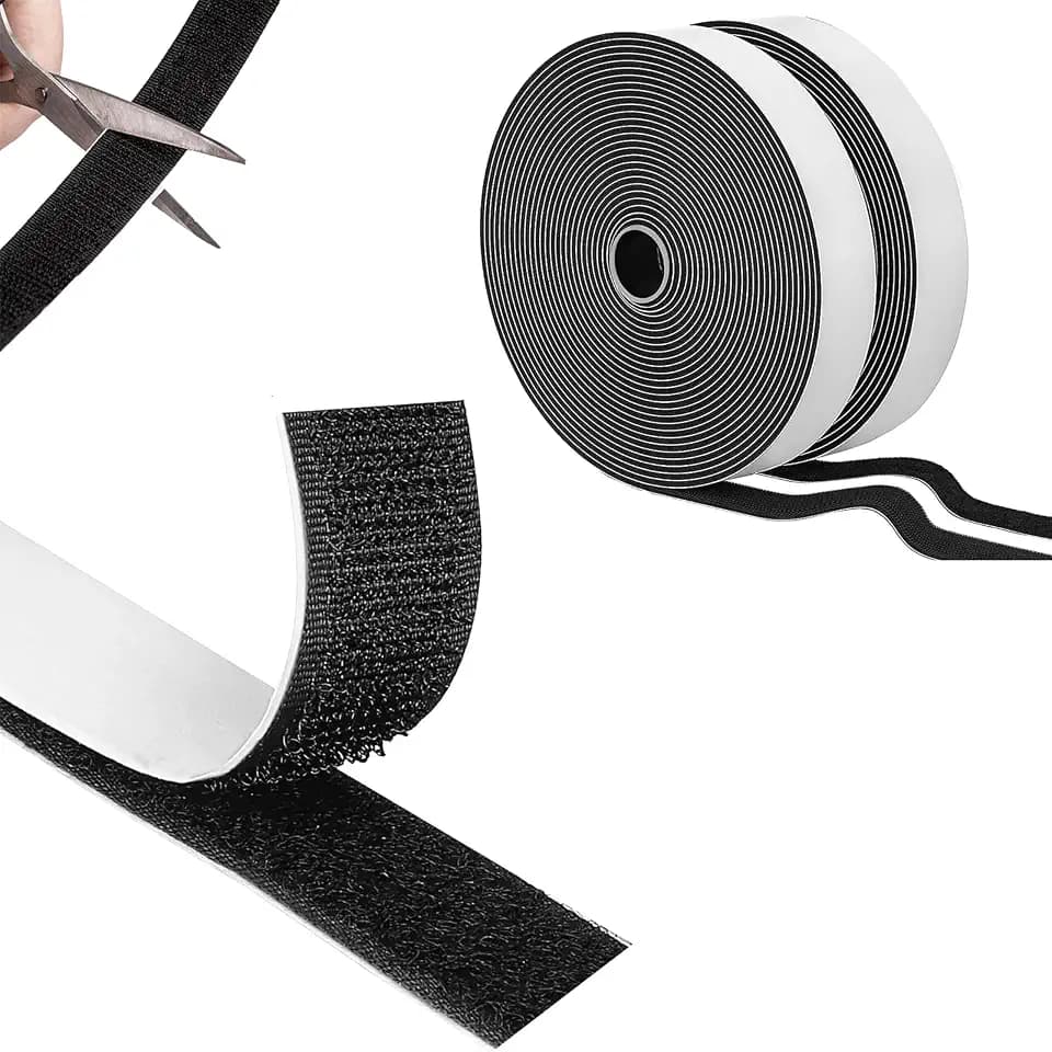 Klettband Selbstklebend Extra Stark, 8Mx20mm Doppelseitig Klettband Mit Klettverschluss Breit Selbstklebendes Klebepad Flauschband Und Hakenband Für Fliegengitter, Couch-Kissen,DIY