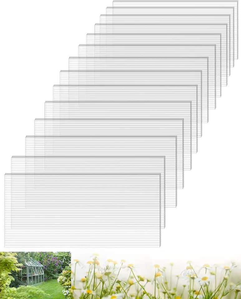 14 PCS 4' x 2' x 0.16" Polycarbonate Greenhouse Panels