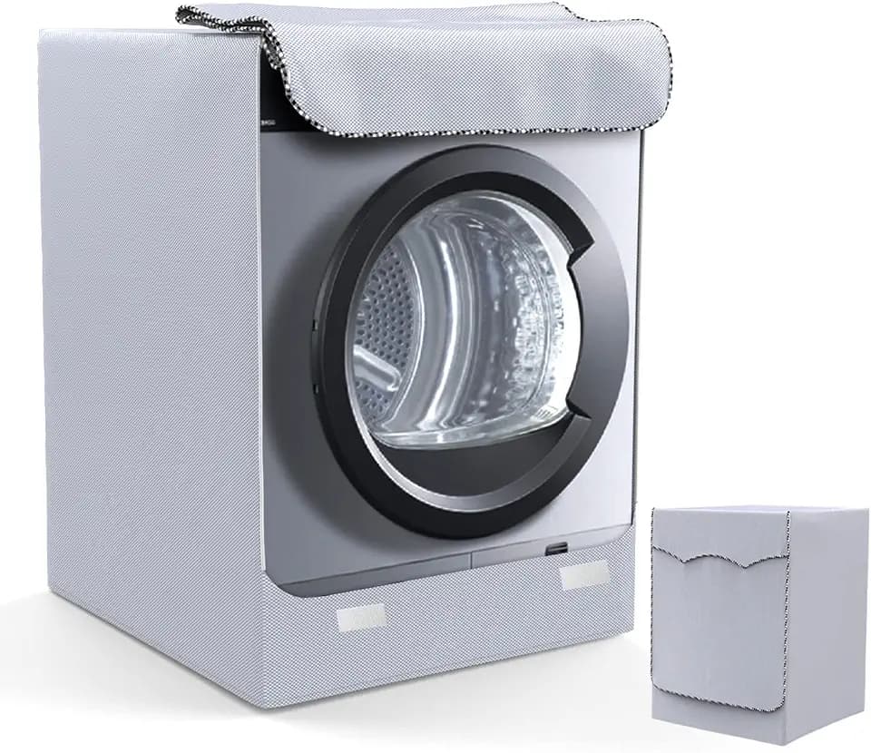 Abdeckung für Waschmaschine für den Innenbereich, wasserdicht, Abdeckung für Waschmaschine und Trockner, Innenraum, staub- und schmutzabweisend Silber (L 60 x 60 x 85 cm)