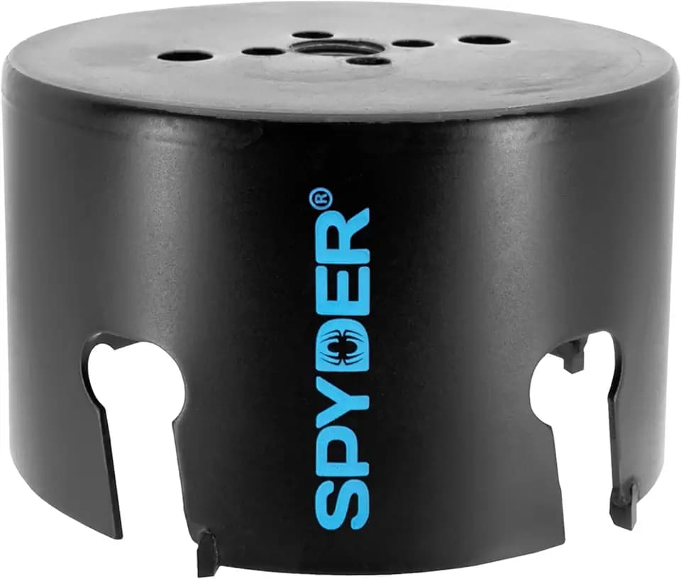Spyder 4-1/2-Inch Diameter Carbide Tipped Hole Saw, for Fiber Cement Board, Wood, PVC, Plastic, Concrete Block, Ceramic Tile, and More (600046CF)