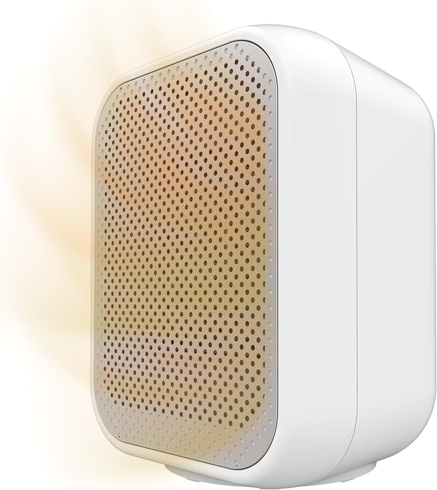 Cecotec Keramik-Tischheizgerät ReadyWarm 1500 Max Ceramic White, 1500W, Einstellbarer Thermostat, 3 Modi, 15m² Abdeckung, Leichtes Design, Dreifaches Sicherheitssystem, Geräuschlos, Benutzerfreundlich