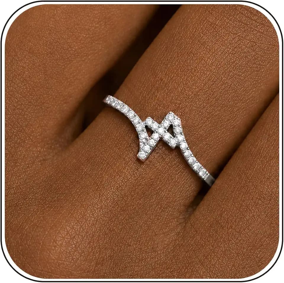 14K Gold Plated Cross Statement Rings for Women Tarnish Resistant Eternity Promise Ring Infinity Wedding Ring Band