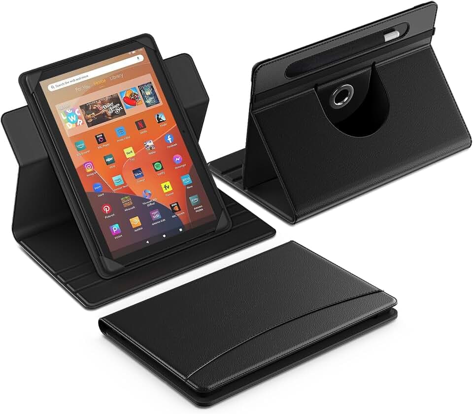 MoKo for Universal 10.1 inch Android Tablet Case with Pen Holder, Black
