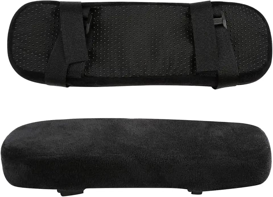 Ballery Armlehnen Pads, 2 Stück Ergonomische Armlehnen Polster aus Schaum Anti-Rutsch Support Abdeckungen Kissen Büro- und Gaming Stuhl Armlehne Pad Arm Rest für Ellenbogen Komfort