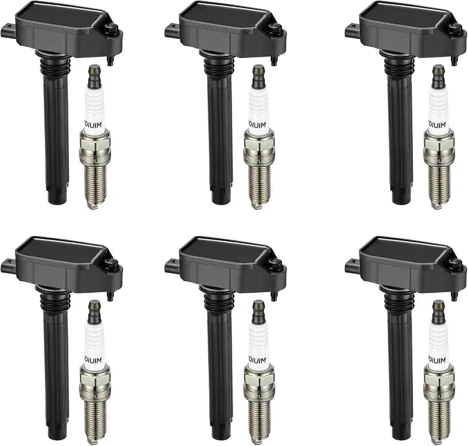 BDFHYK Ignition Coil UF807 and Spark Plug 93175 for Dodge Durango 16-18