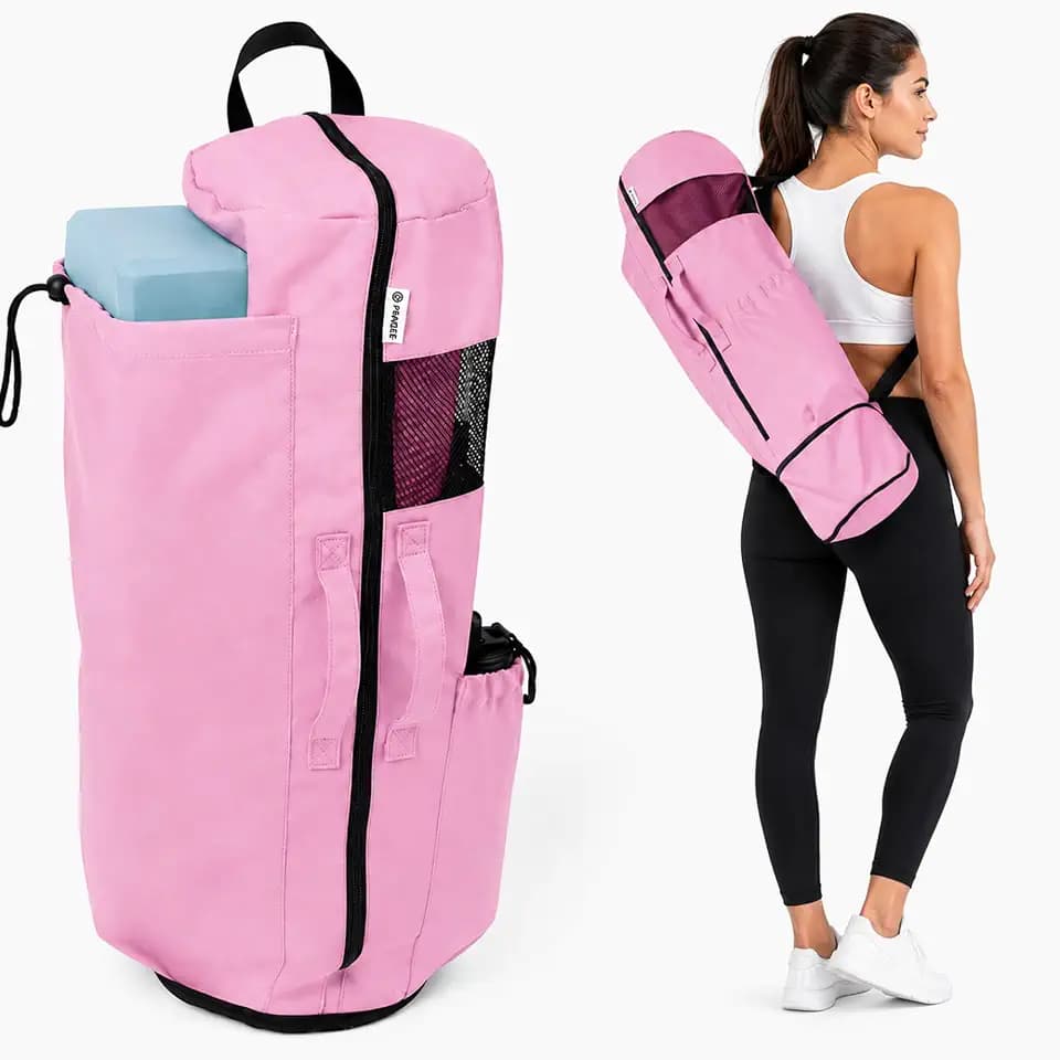 MAGNILAY Expandable Yoga Mat Bag, Adjustable Strap, Black, Large