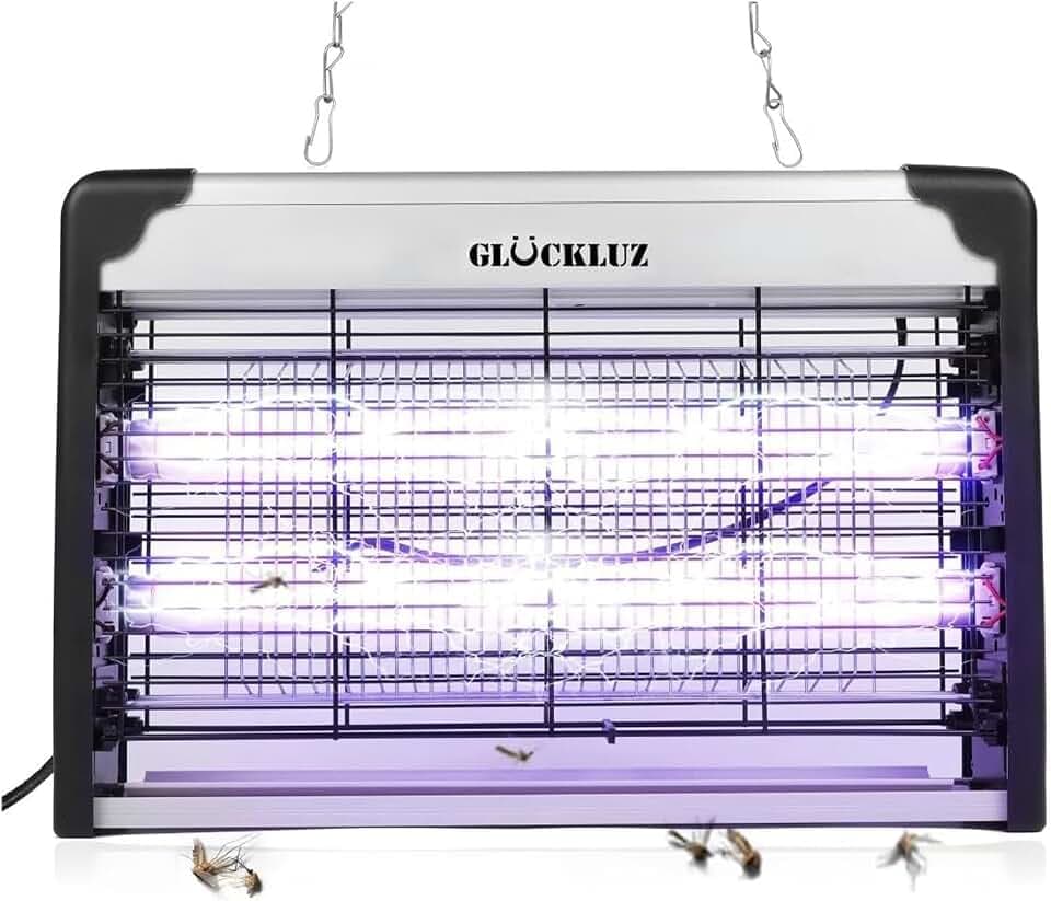 Glückluz Insektenvernichter Elektrisch 20W, Mückenfalle mit 365–395 nm (Quadrat)