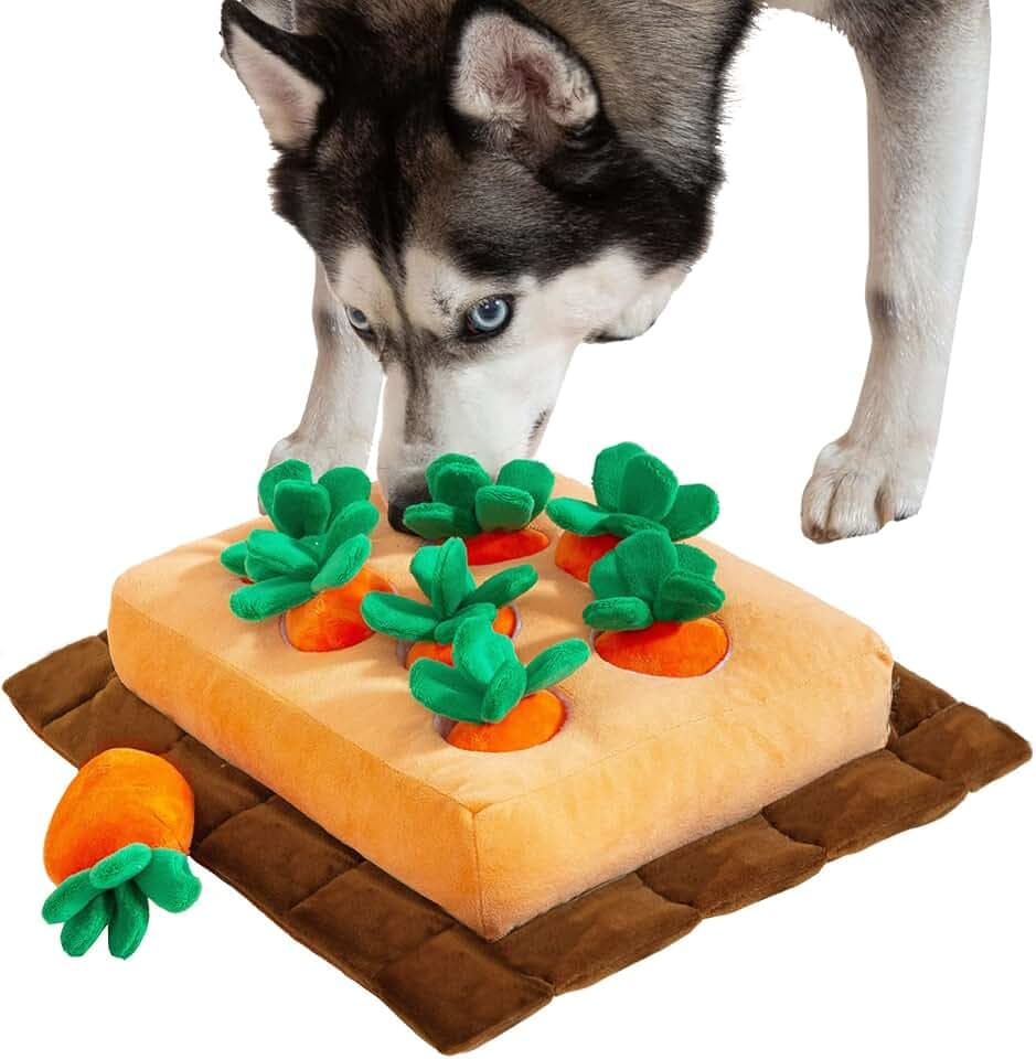 JOYELF Interaktives Plüsch Schnüffelteppich Hundespielzeug, Training und Nasenarbeit, Training und Verstecken von Leckereien, Intelligenz Hund Spielzeug