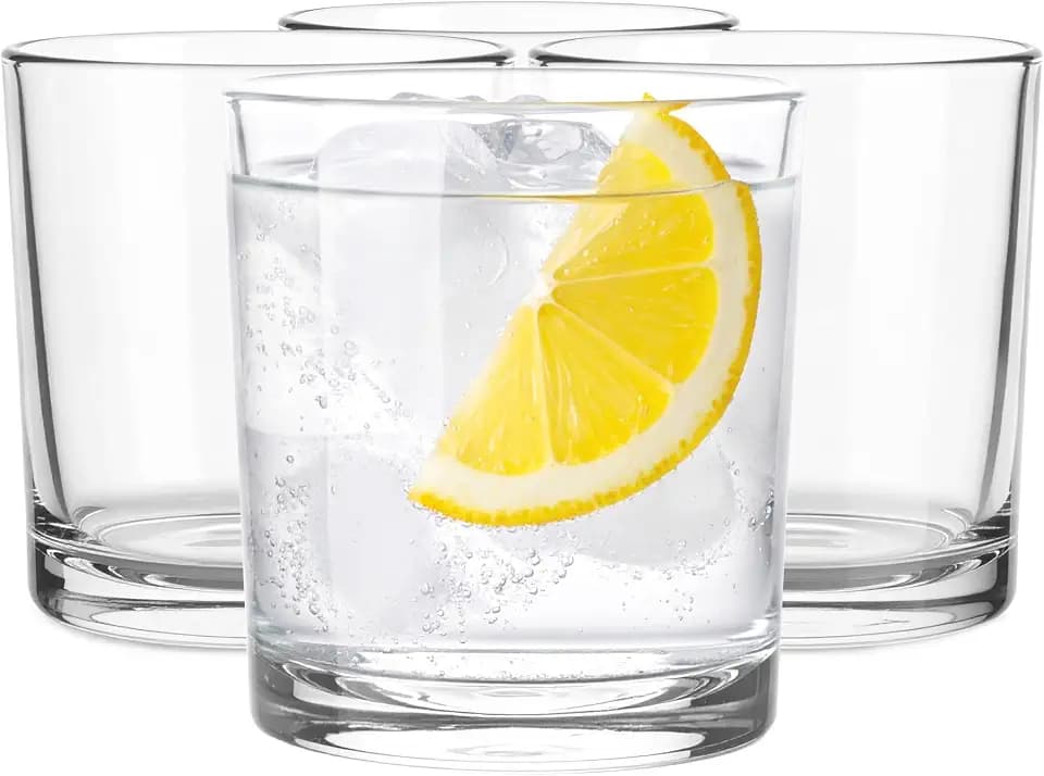 Glasmark KROSNO 1992 Glas Wasserglas Trinkglas Niedrig 160 ml Glas Robust Spülmaschinenfest Hochglanz Transparent, Durchsichtig