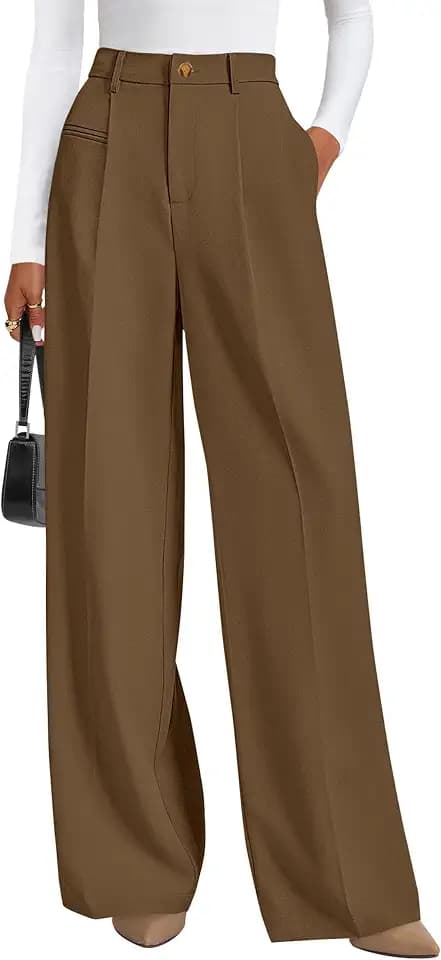 PRETTYGARDEN Women's Tailored Wide Leg Work Dress Pants