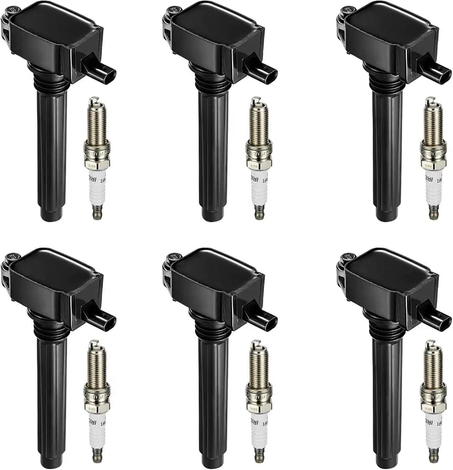 BDFHYK Ignition Coil UF648 and Spark Plug 97390 for Jeep Wrangler 12-17