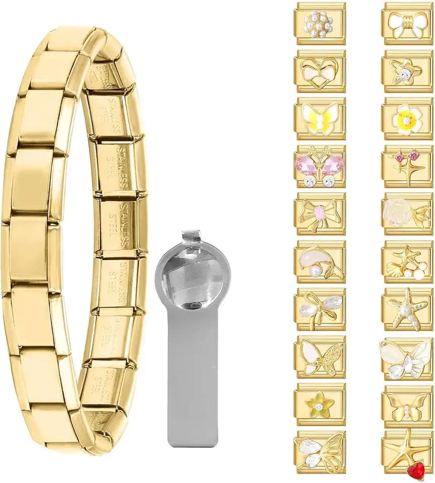 papasgix Italian Charms Set - 10mm*9mm Charm Bracelet, Love Fruit Cake Pendant