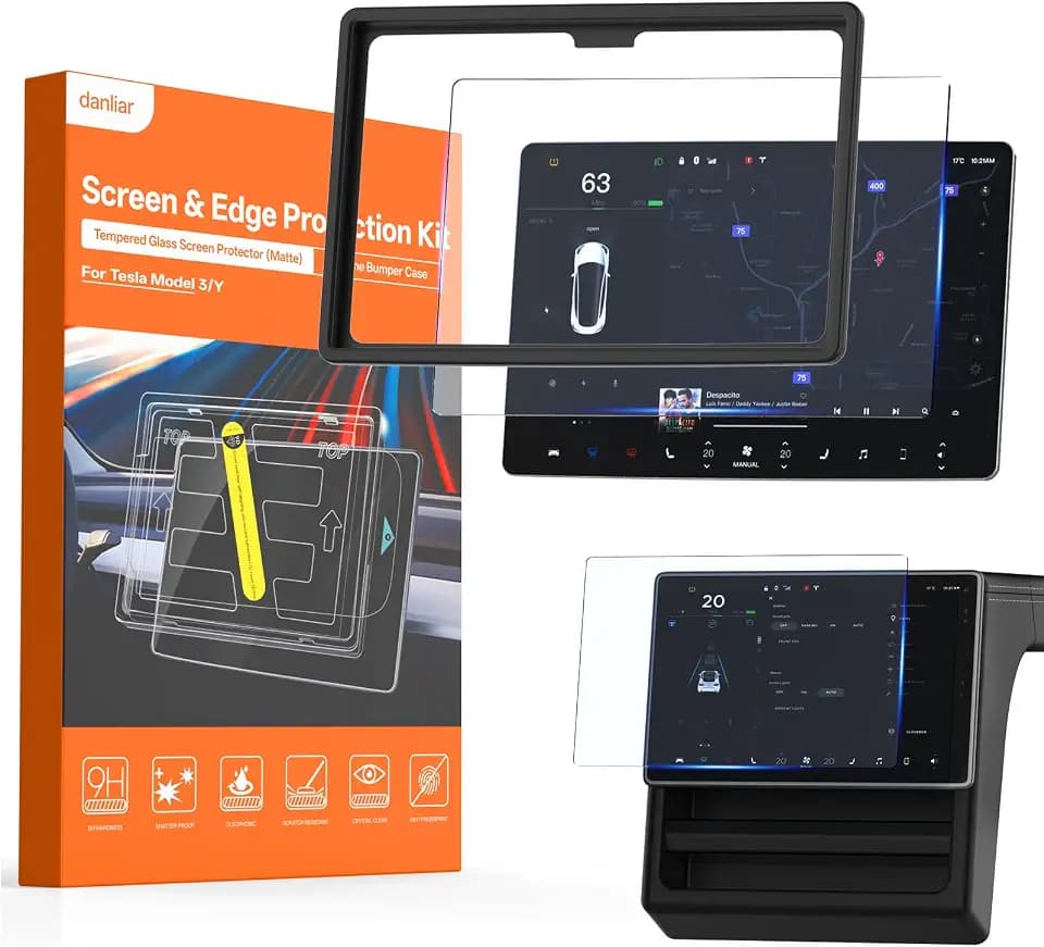 Tesla Screen Protector 9H Tempered Glass with Alignment Kit