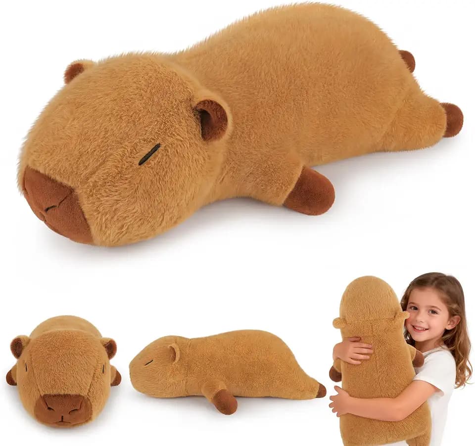 5lb Weighted Capybara Plush Stuffed Animals- Weighted 23 Inch Large Capybara Plush for Calming & Comforting Realistic Body Pillow Plush Toys,5 Pounds Capybara Stuffed Animals Gifts Kids Teens & Adults