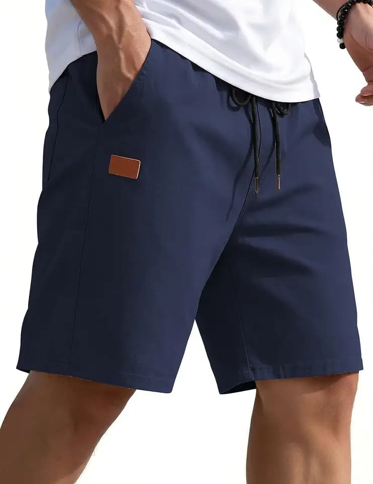 COOFANDY Mens Casual Shorts 9" Chino Cotton Shorts Summer Beach Shorts 2026