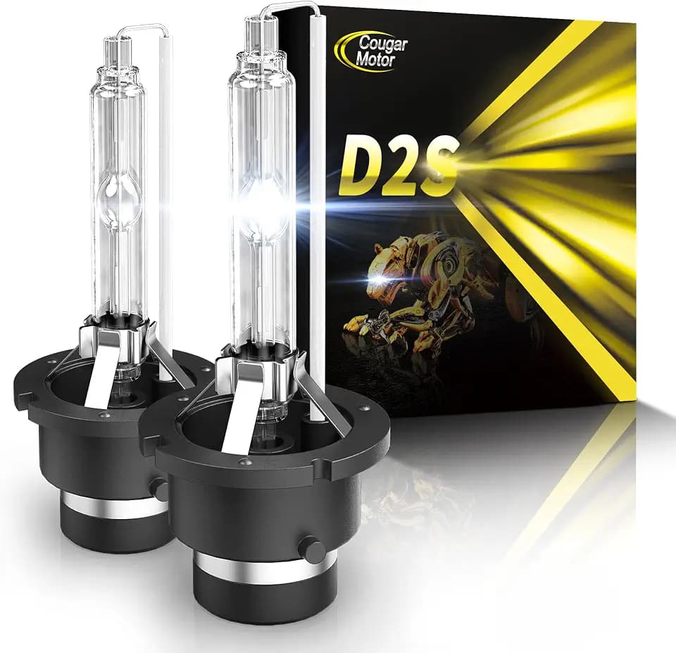 Cougar Motor D2S Hid Bulb w/Anti-UV Glass, 3X Brightness 8000K Fog Light