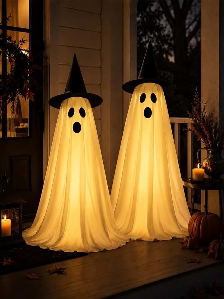 2Pcs Halloween Decorations Outdoor, Ghost Halloween Party Decoration Indoor
